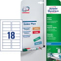 Avery Zweckform magneetetiketten, ft 78 x 28 mm, zonder coating, 90 etiketten, wit