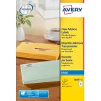 Avery J8560-25 adresetiketten ft 63,5 x 38,1 mm (b x h), 525 etiketten, transparant