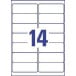 Avery J8163-10 étiquettes adresse ft 99,1 x 38,1 mm, 140 étiquettes blanc