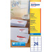 Avery J8159-10 Address Labels 63.5 x 33.9 mm 240 Labels White