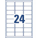 Avery Zweckform J4773-10 weerbestendige etiketten ft 63,5 x 33,9 mm (b x h), 2.400 etiketten, wit
