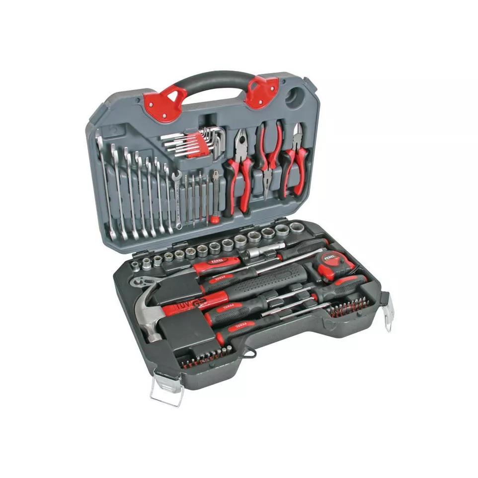 Perel Tool Box Set 78 Pieces Gray