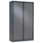 Tambour Door Cabinet, Height 198 cm, Anthracite