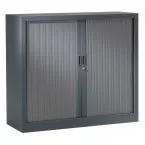 Roldeurkast, hoogte 136 cm, antraciet