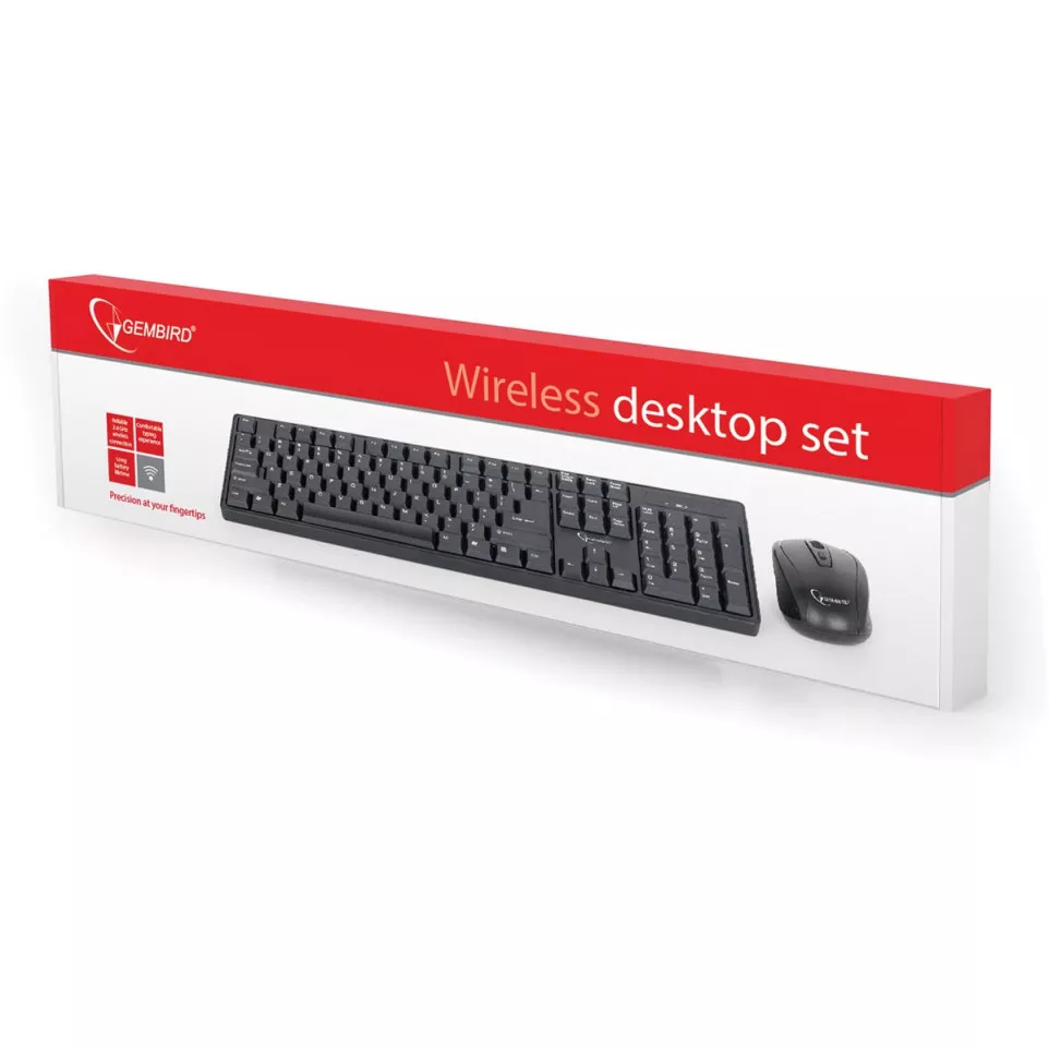 Gembird clavier et souris sans fil,...