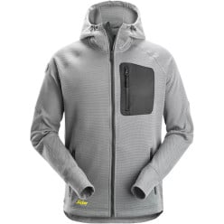 Sweater met kap/fleecevest - 8041 - grijs - Snickers - L / pce