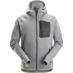 Sweater met kap/fleecevest - 8041 - grijs - Snickers - M / pce