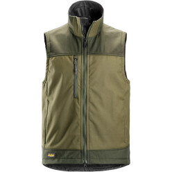 Snickers XXL Softshell Stretch Bodywarmer Khaki/Dark Khaki per piece