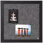Bisilque Black Shadow Light Grey Notice Board
