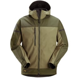 Veste softshell stretch à capuche -1226 - kaki/kaki foncé - Snickers L / pce