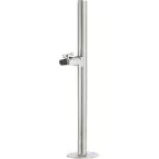 Paal met deurwig en aanslag KWS1920, H=1000mm, inox / PCE