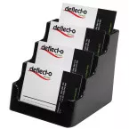 Deflecto Business Card Holder 4 Compartments Black