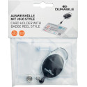 Durable flexibele kaarthouder met afrolmechanisme style, zwart