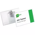 Durable Name Badge with Combination Clip 54 x 90 mm Pack of 5