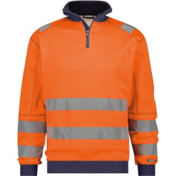 Sweat demi-zipp HVIS - Denver -orange fluo/marine-Dassy-XXL / PCE