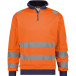 Sweat demi-zipp HVIS - Denver - orange fluo/marine - Dassy-M / PCE