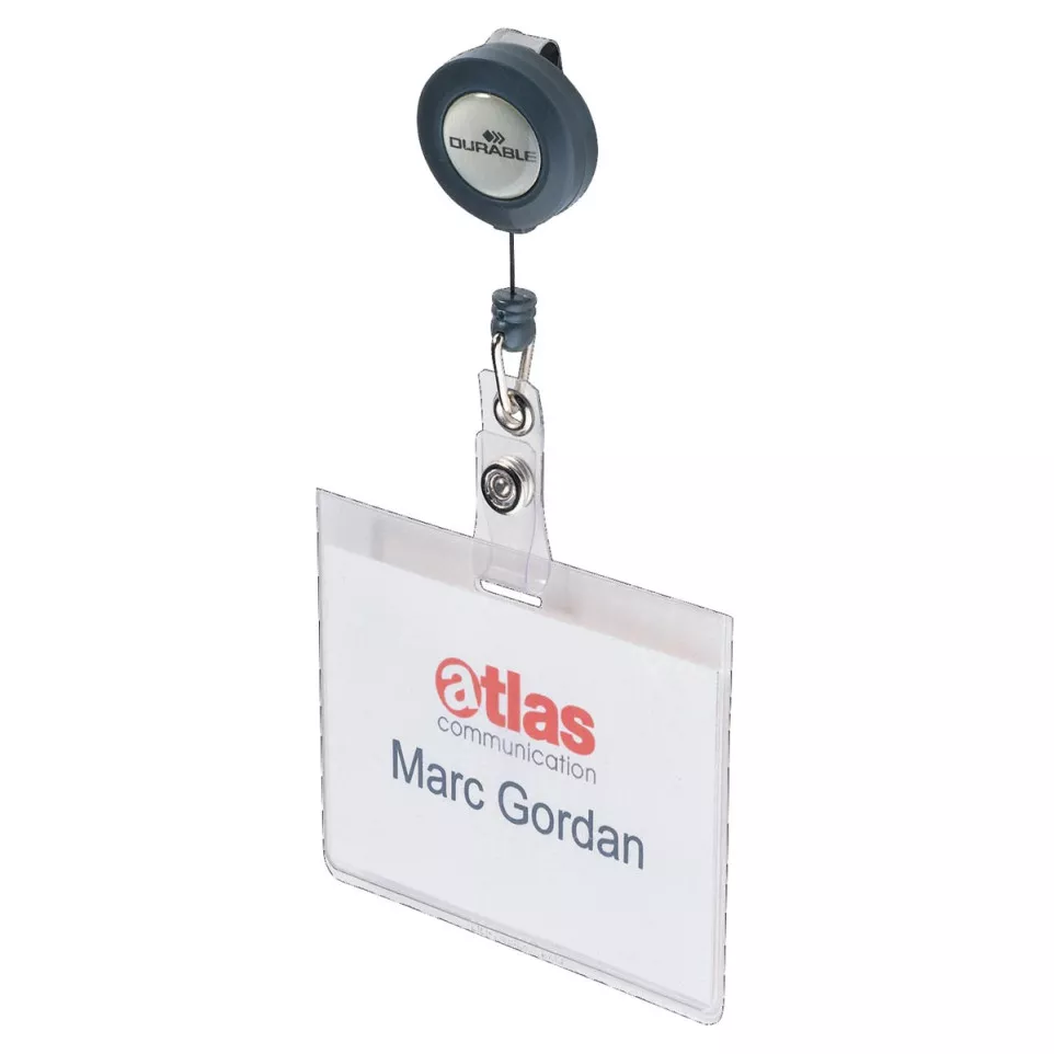 Durable badge avec enrouleur, 10 pièces