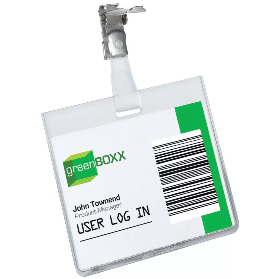 Durable badge avec clip ft 60 x 90...