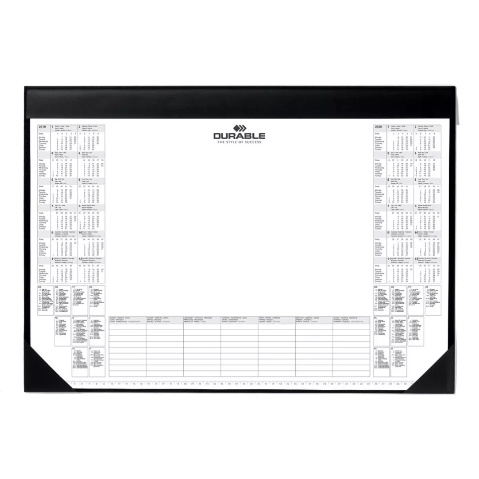 Durable Desk Pad with 2024-2025 Calendar