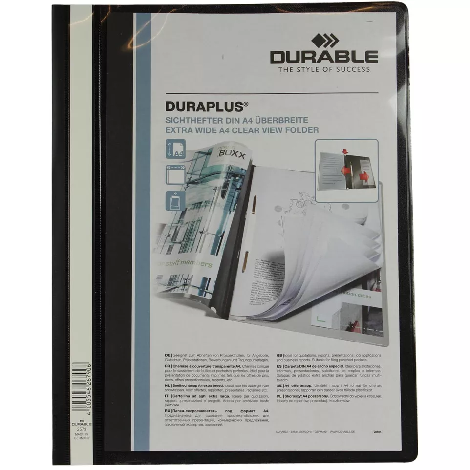 Durable Duraplus Quote Folder Black