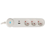 3-Outlet Power Strip White...