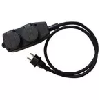 Rallonge + Bloc 4P - IP44 -  H07RN-F -  3G2,5 -10 mètres / pce