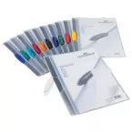 Durable Swingclip Assorted Color Transparent Clip Folder