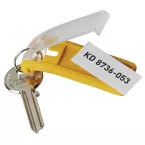 Durable Key Clip, Yellow, Pack of 6
