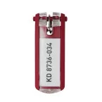 Durable sleutelhanger Key Clip, rood, pak van 6 stuks