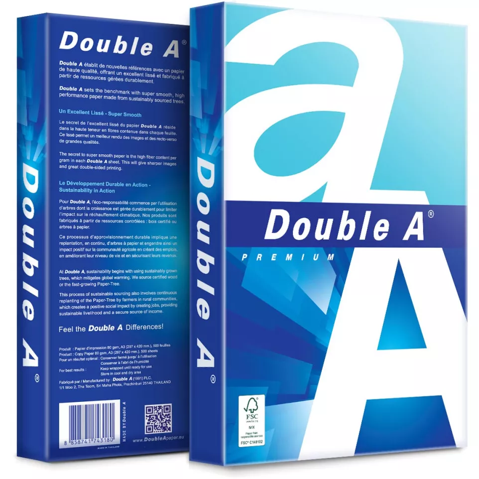 Double A Premium printpapier ft A3,...