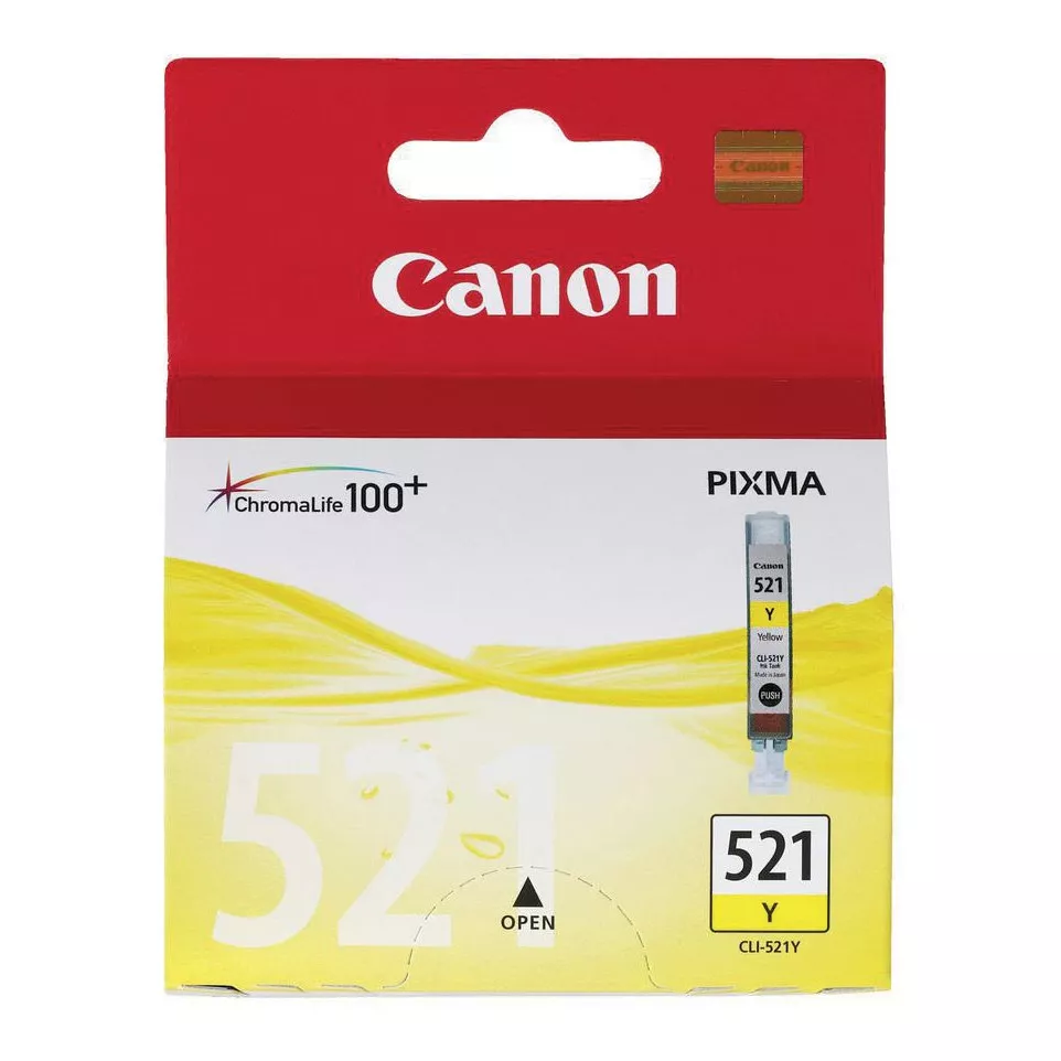 Canon CLI-521Y Yellow Ink Cartridge...