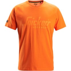 T-shirt met logo - korte mouwen - 2590 - oranje - Snickers - XXL / pce