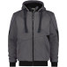 Dassy Pulse Sweatshirt Jacket with Hood Grey Black XL per Piece