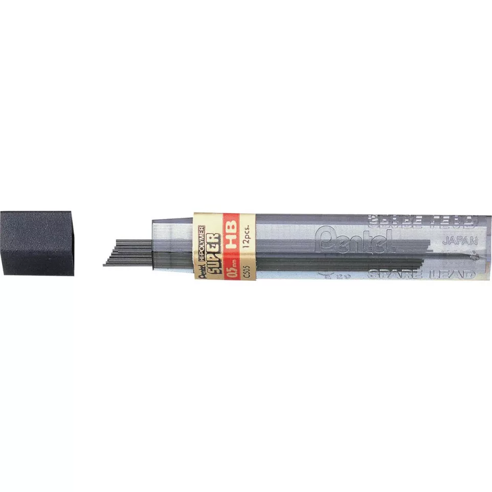 Pentel mines, 0,5 mm, HB, étui de 12...