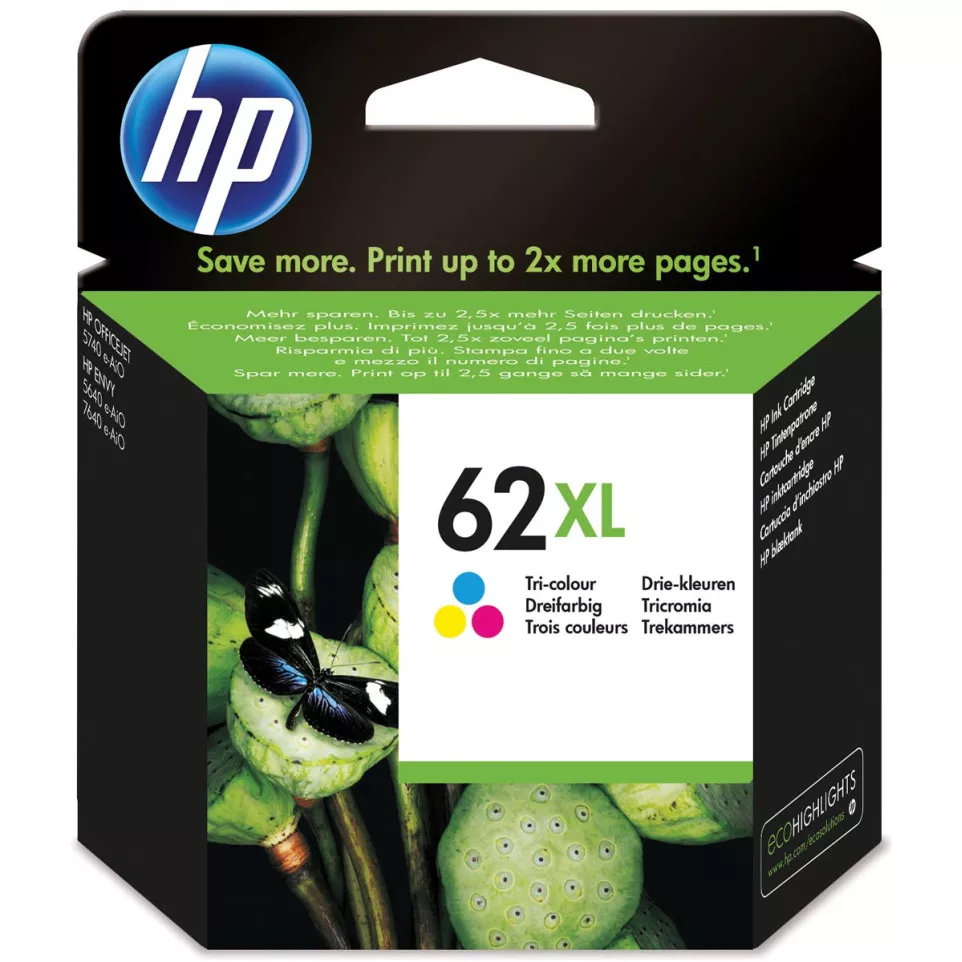 HP inktcartridge 62XL, 415 pagina's,...