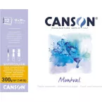 Canson Montval Watercolour Paper Block, Cold Pressed, 300 gsm, 18 x 25 cm, 12 Sheets