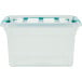 Whitefurze Carry Storage Box 13 L Transparent with Blue Handles