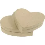 Décopatch doos, papier-maché, maat XS, hart