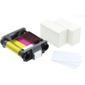 Pakket van 1 x kleurenlint en 100 blanco kaarten van 0,76 mm voor Badgy100 of Badgy200