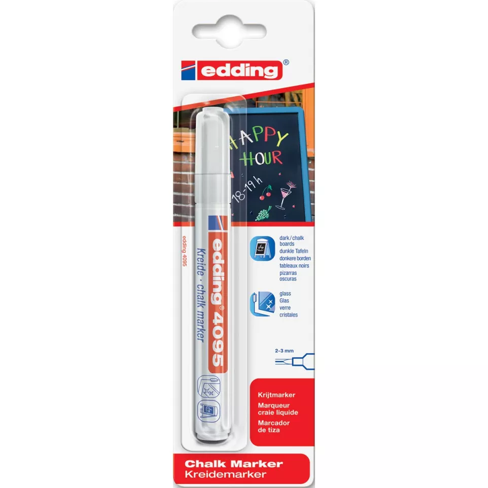 Edding Krijtmarker e-4095 wit (1 stuk...