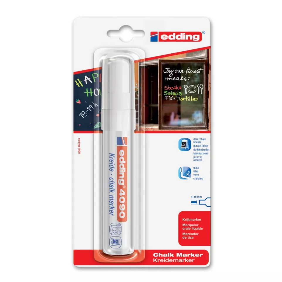 Edding Krijtmarker e-4090 wit, op...