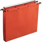 AZO Oblique Hanging File Folders for Drawers A4 330 mm Center Distance, 30 mm Base, Orange