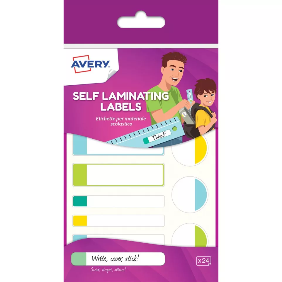 Avery Family gelamineerde etiketten,...
