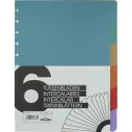 Atoma tabbladen, voor A4 schriften, uit PP, set van 6, geassorteerde kleuren