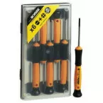 Set van 6 precisieschroevendraaiers 4 x SL + 2 x PH / pce