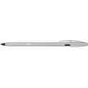 Bic stylo à bille Cristal Re-new, corps argent, encre noir, boîte de 1 pièce et 2 recharges