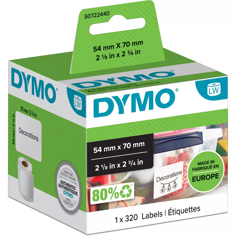 Dymo etiketten LabelWriter ft 70 x 54...