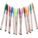Bic stylo bille Cristal Multicolour, étui de 15 pièces en couleurs assorties