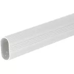 Ovale kledingstang 30x15x1,1mm geanodiseerd aluminium / 2.9m