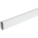 Ovale kledingstang 30x15x0,7mm wit staal / 3m